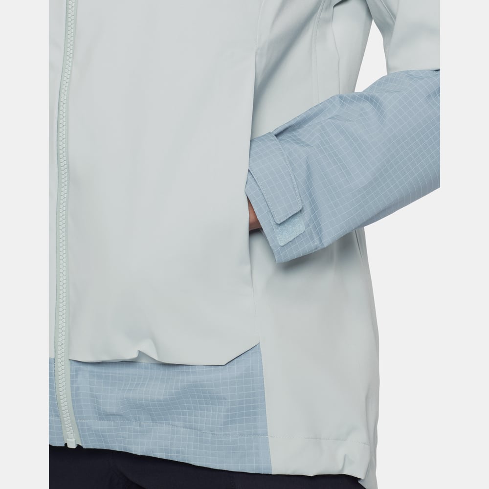 Ducan Guide HS Hooded Jacket Women in silver sage-nebla - detail view 4