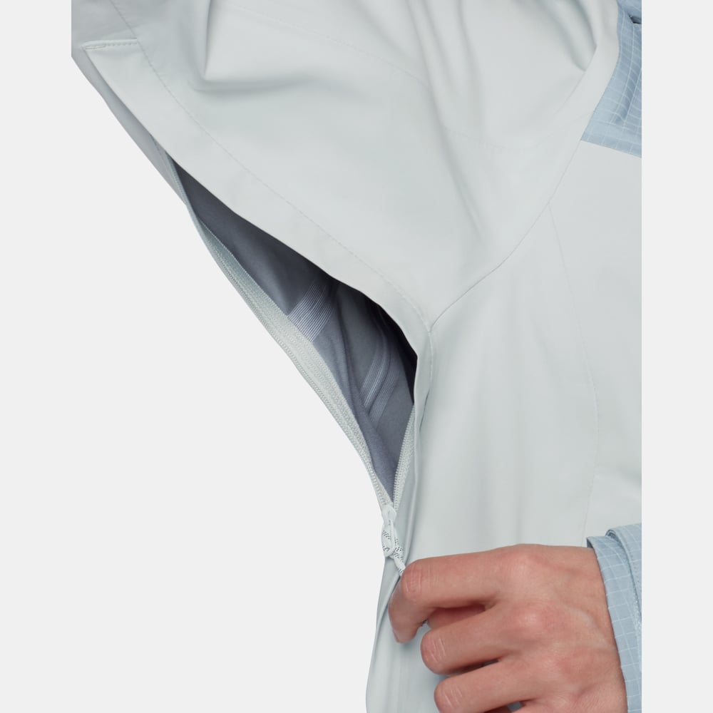 Ducan Guide HS Hooded Jacket Women in silver sage-nebla - detail view 7