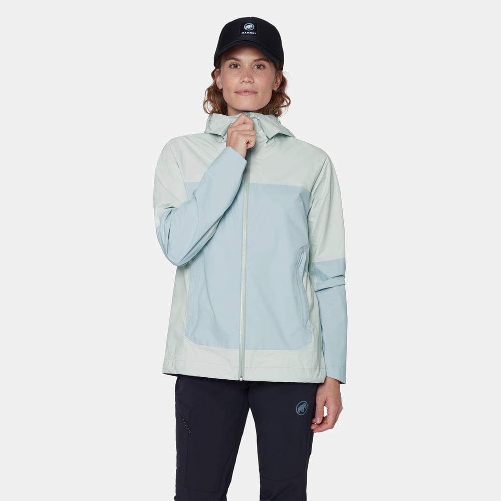 Ducan HS Hooded Jacket Women in silver sage-nebla - detail view 1