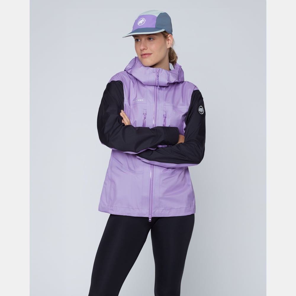 Taiss Light HS Hooded Jacket Women in lavandin-black - detail view 1