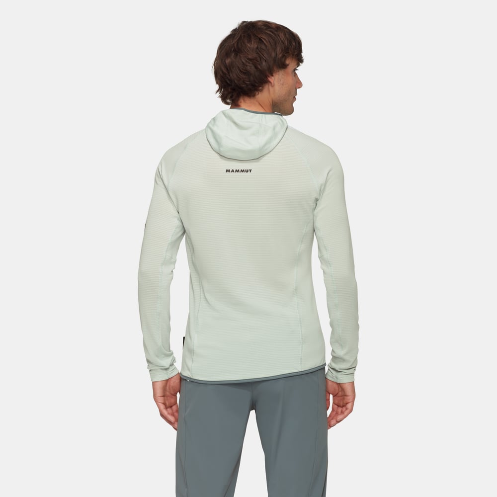 Aenergy Light ML Hooded Jacket Men in silver sage-strata - detail view 2