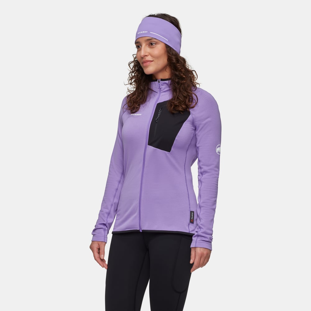 Aenergy Light ML Hooded Jacket Women in lavandin-black - detail view 3