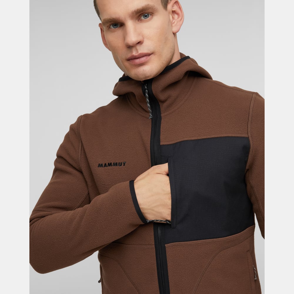 Tamaro ML Hooded Jacket Men in soil-black - detail view 7
